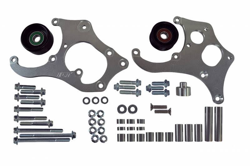 ICT Billet 551494X-2 - Sanden 508 LS1 Camaro A/C Air Conditioner Compressor Bracket Kit LS LSX AC