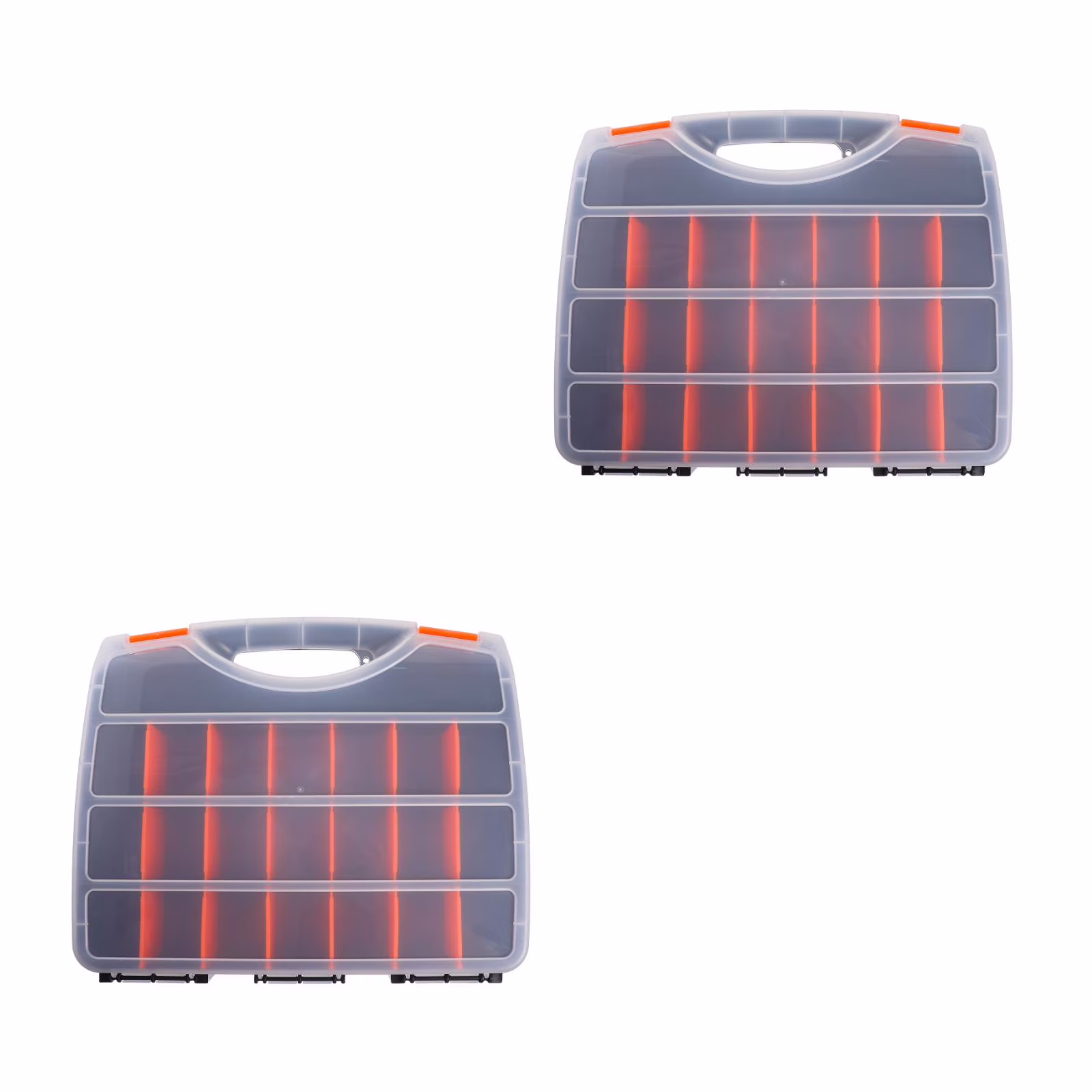 2pcs Screw Tool Organizer: Tackle Box Storage With Removable Dividers- Impact Resistant Polymer Storage Bins For Nuts,, Small Parts,- compartment