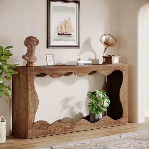 Tribesigns 63 Inches Farmhouse Console Table with Storage, Couch Table Behind Sofa, Long Entryway Sofa Station, Narrow Console Stand