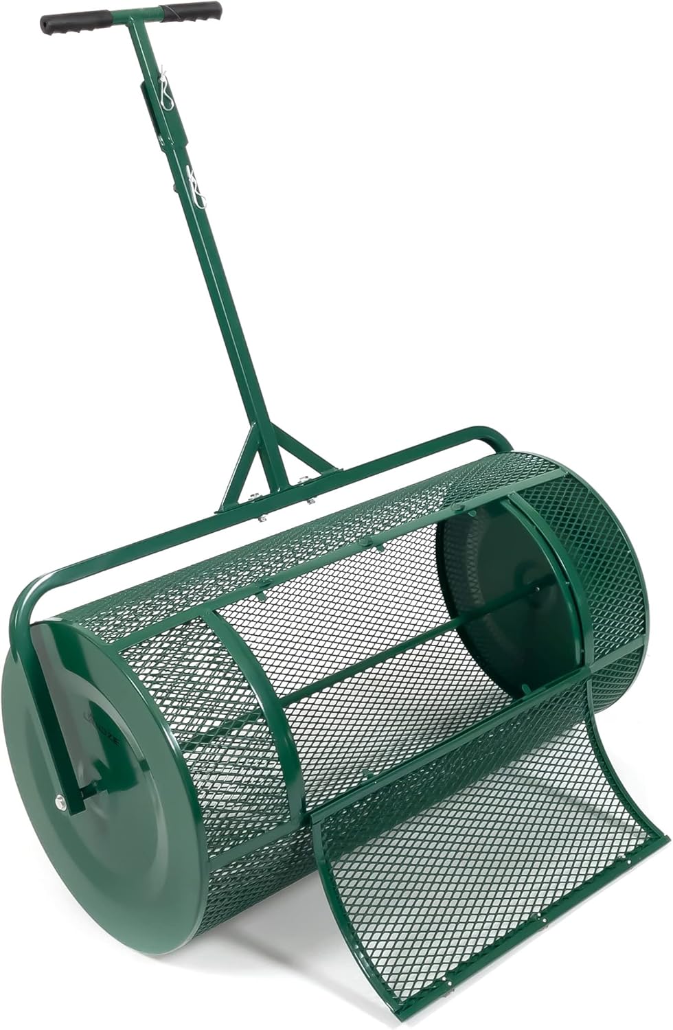 Landzie Lawn & Garden Spreaders - 36 Inch Heavy Duty Metal Mesh Basket Push/Tow Spreader - Compost, Peat Moss, Top Soil, Mulch