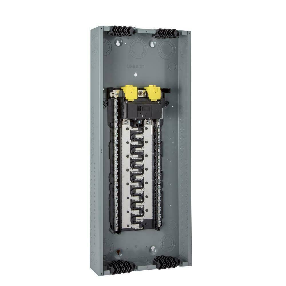 Square D Homeline Qwik-Grip 200A 60-Circuit 30-Space Indoor Main Breaker Plug-On Neutral Load Center HOM3060M200PQCVP