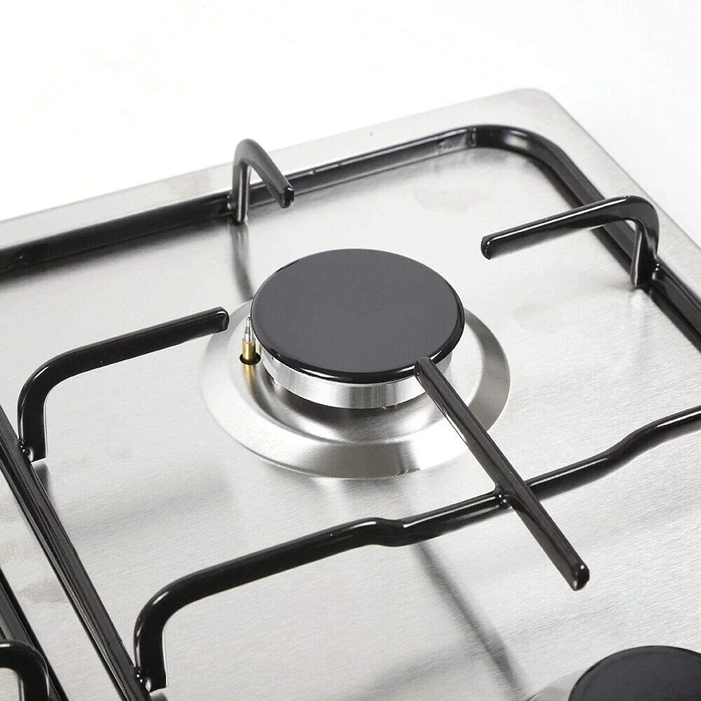 Kitchen Gas Cooktop, 23" Portable Stainless Steel Burners Stove, Built-in 4 Burner Cooking Cooktop