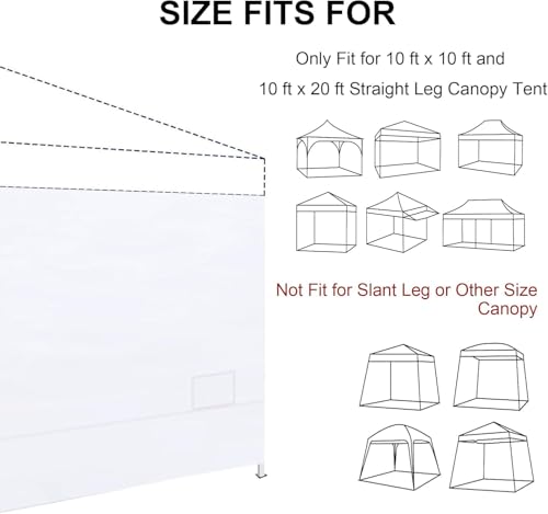 SANWAY 10x10 Pop Up Canopy Tent with Sidewalls x 4 &ndash; Easy Setup Canopy Tent, Waterproof, UV-Resistant