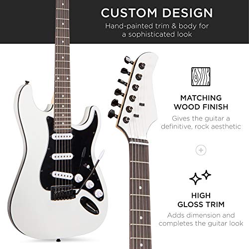 Best Choice Products 39in Full Size Beginner Electric Guitar Starter Kit w/Case, Strap, 10W Amp, Strings, Pick, Tremolo Bar - Sunburst