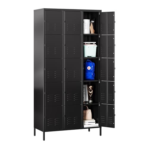 72" Metal Locker for Employees 3 Doors Blue Steel Storage Locker for Office, School, Gym - Metal Storage Cabinets for Home, Office, Gym, School