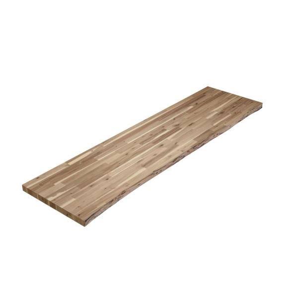 Interbuild Acacia 8 ft. L x 25 in. D 1.5 T Butcher Block Countertop in