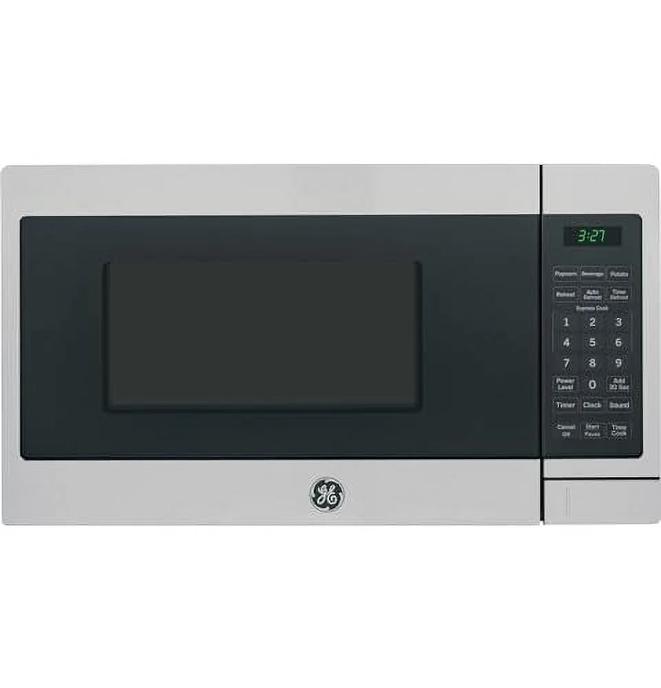GE Countertop Microwave Oven| 0.7 Cubic Feet Capacity, 700 Watts | Kitchen Essentials for the Countertop | Stainless Steel