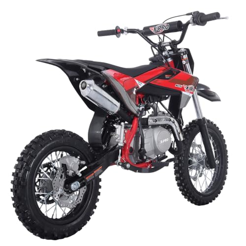 X-PRO X26 125cc Manual Clutch Dirt Bike Big Boys Pit Bike 125 Pitbike,Big 14"/12" Tires! (Blue)