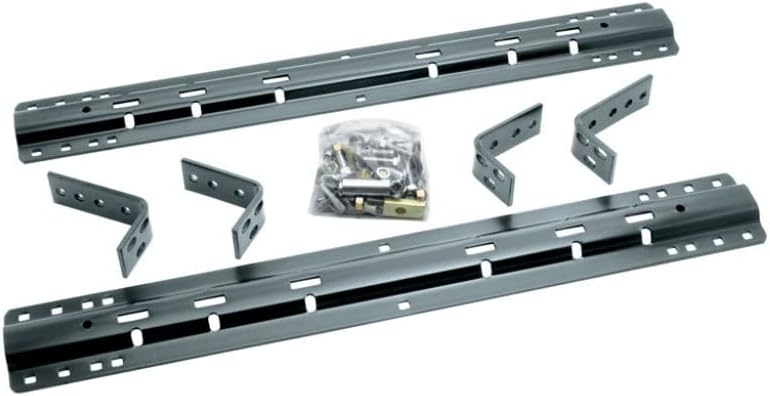 Draw-Tite Wheel Hitch For Chevy K3500 1988-2000 | Mounting Rails w/Brackets & Hardware | 10 Bolt Design | 5th | Black Powder Coat