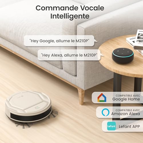Lefant M3 Robot Vacuum, Robot Vacuum and Mop, 12000Pa Suction, Anti-Tangle Brushes, Dual Spinning Mop, Auto Mop Washing, Drying, Self-Emptying