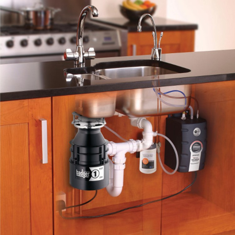 Badger 1 Compact 1/3 HP Continuous Feed Garbage Disposal
