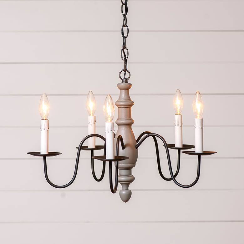 Country Inn Wood Chandelier in Americana Espresso