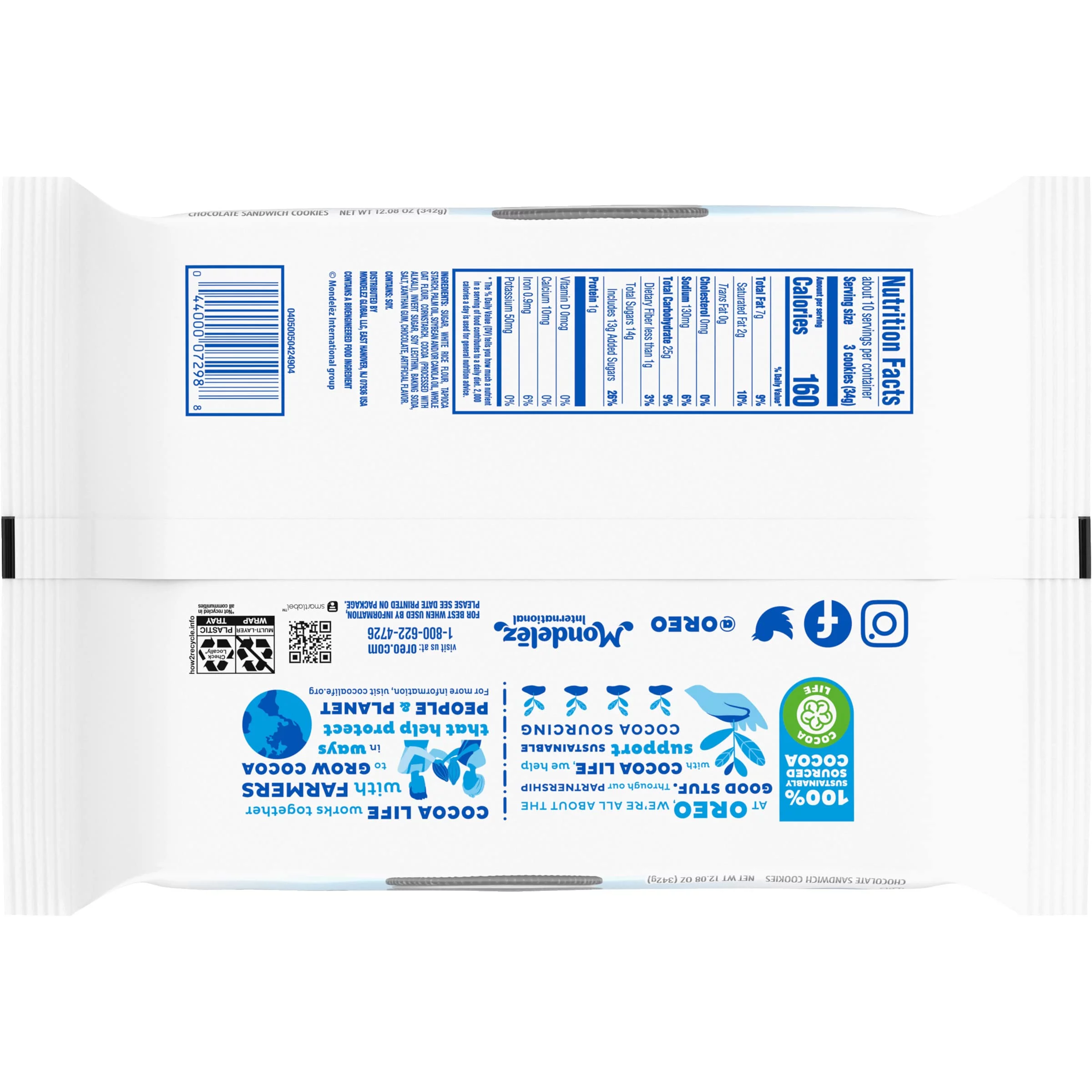 OREO Gluten Free Chocolate Sandwich Cookies (Pack of 48)