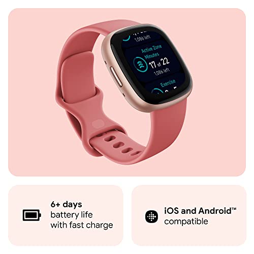 Fitbit Versa 4 Fitness Smartwatch with Daily Readiness, GPS, 24/7 Heart Rate, 40+ Exercise Modes, Sleep Tracking and more, Black/Graphite