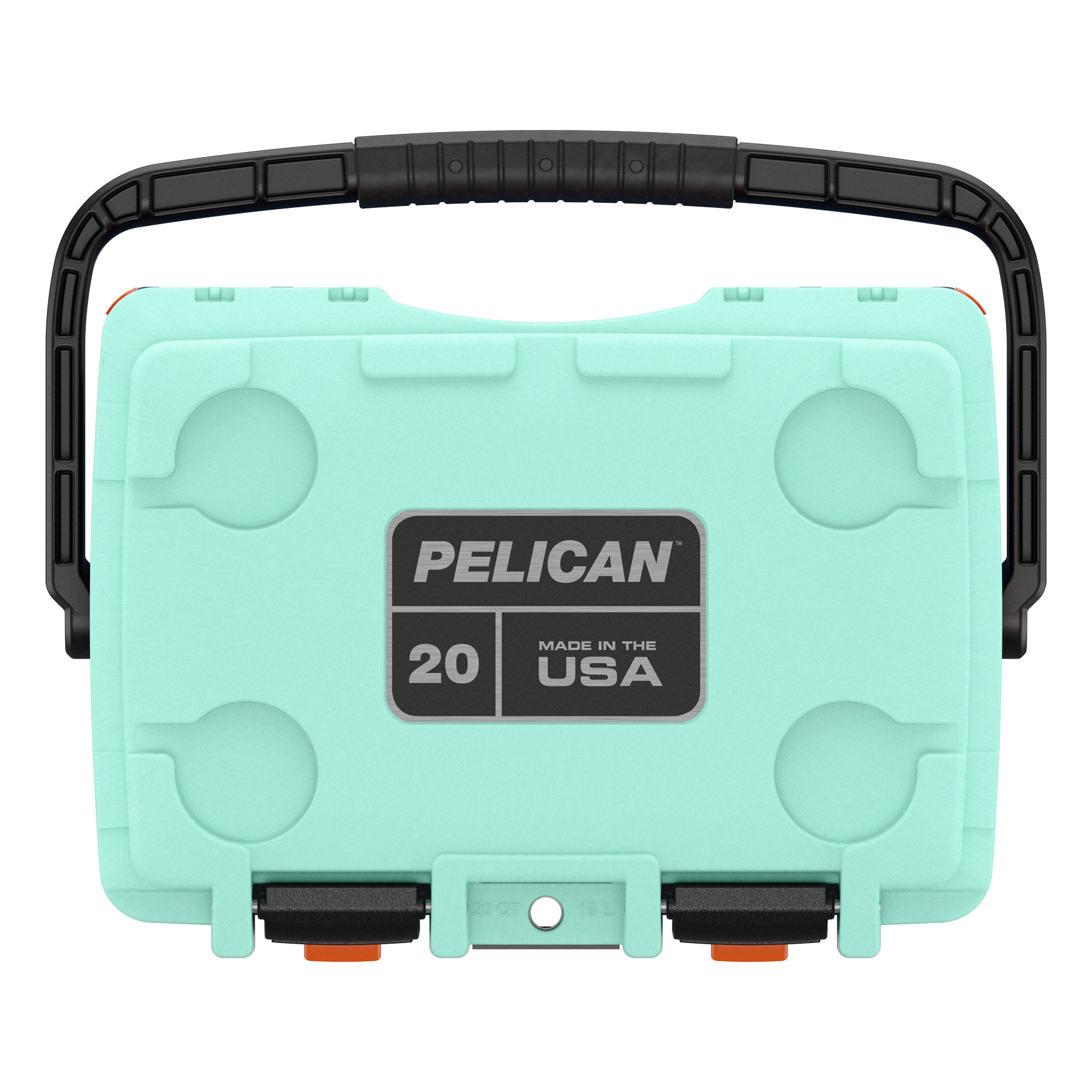 Pelican 20QT Elite Cooler Extreme Ice Retention Pacific Blue Orange Seafoam
