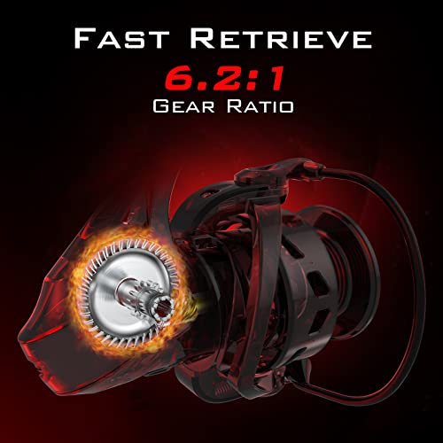 KastKing Royale Legend Glory Fishing Reel - 6.2:1 Gear Ratio Spinning Reel, Up to 22 Lbs of Carbon Drag, 7+1 Stainless Steel Ball Bearings