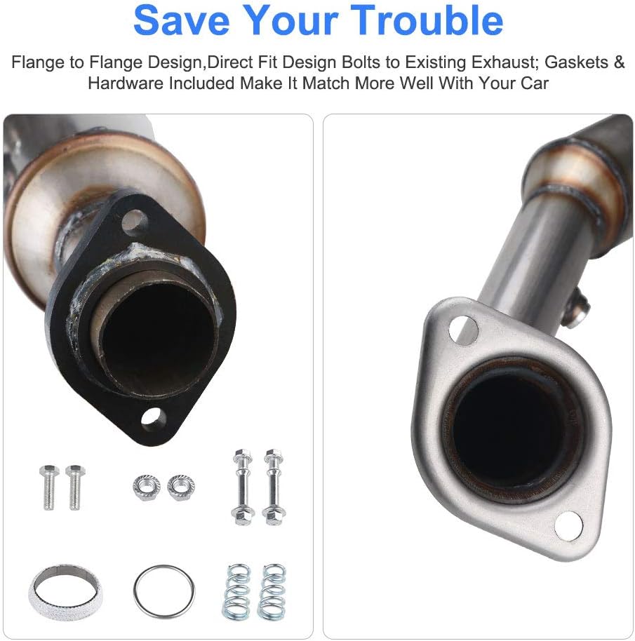 WATERWICH Compatible with Catalytic Converter Honda Element 2.4L L4 2003 2004 2005 2006 2007 2008 2009 2010 2011 Direct-Fit Stainless Steel High