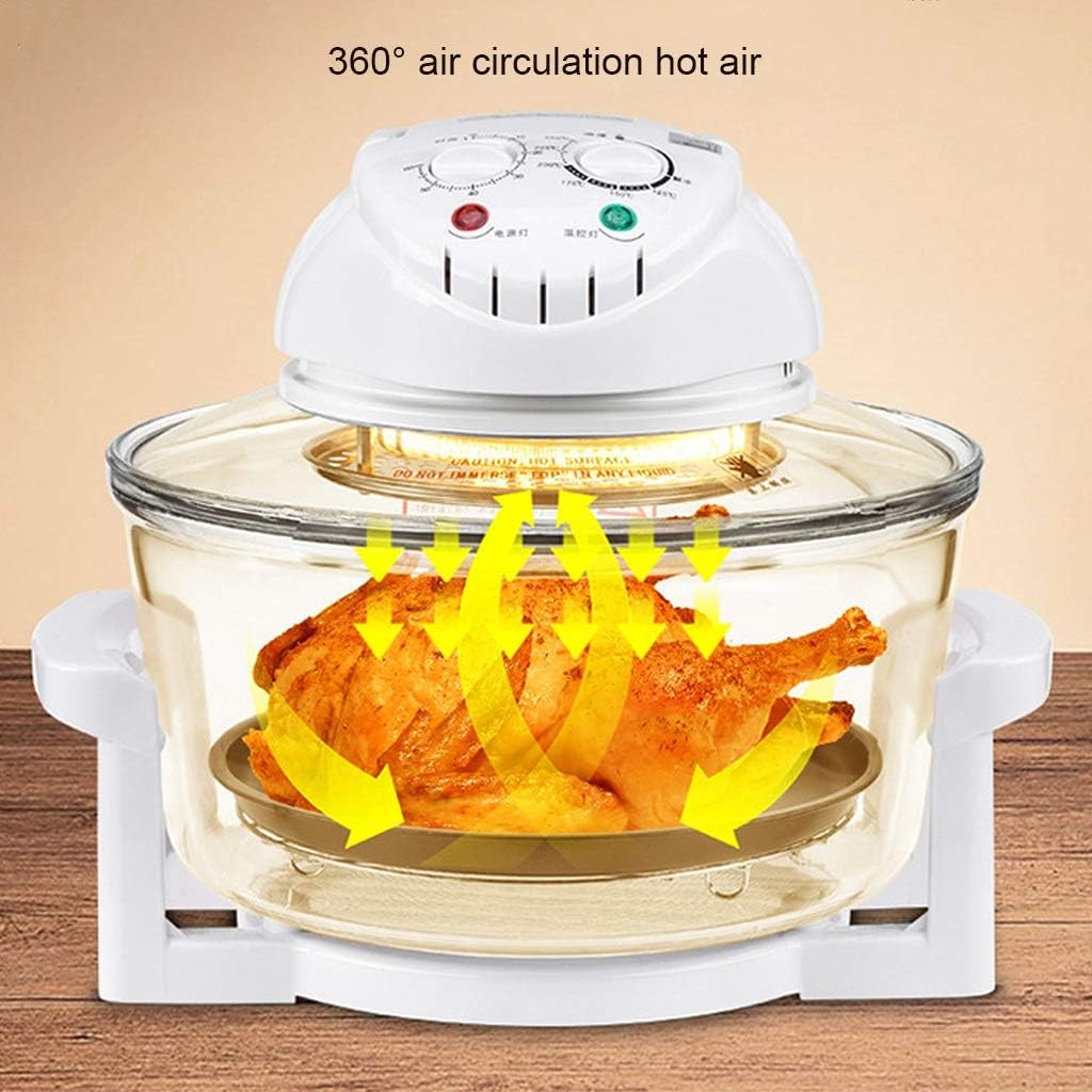 Shi xiang shop Air Fryer High Borosilicate Glass, Multifunction Oil-Less Air Fryer 17L Large Capacity with Barbecue Rack