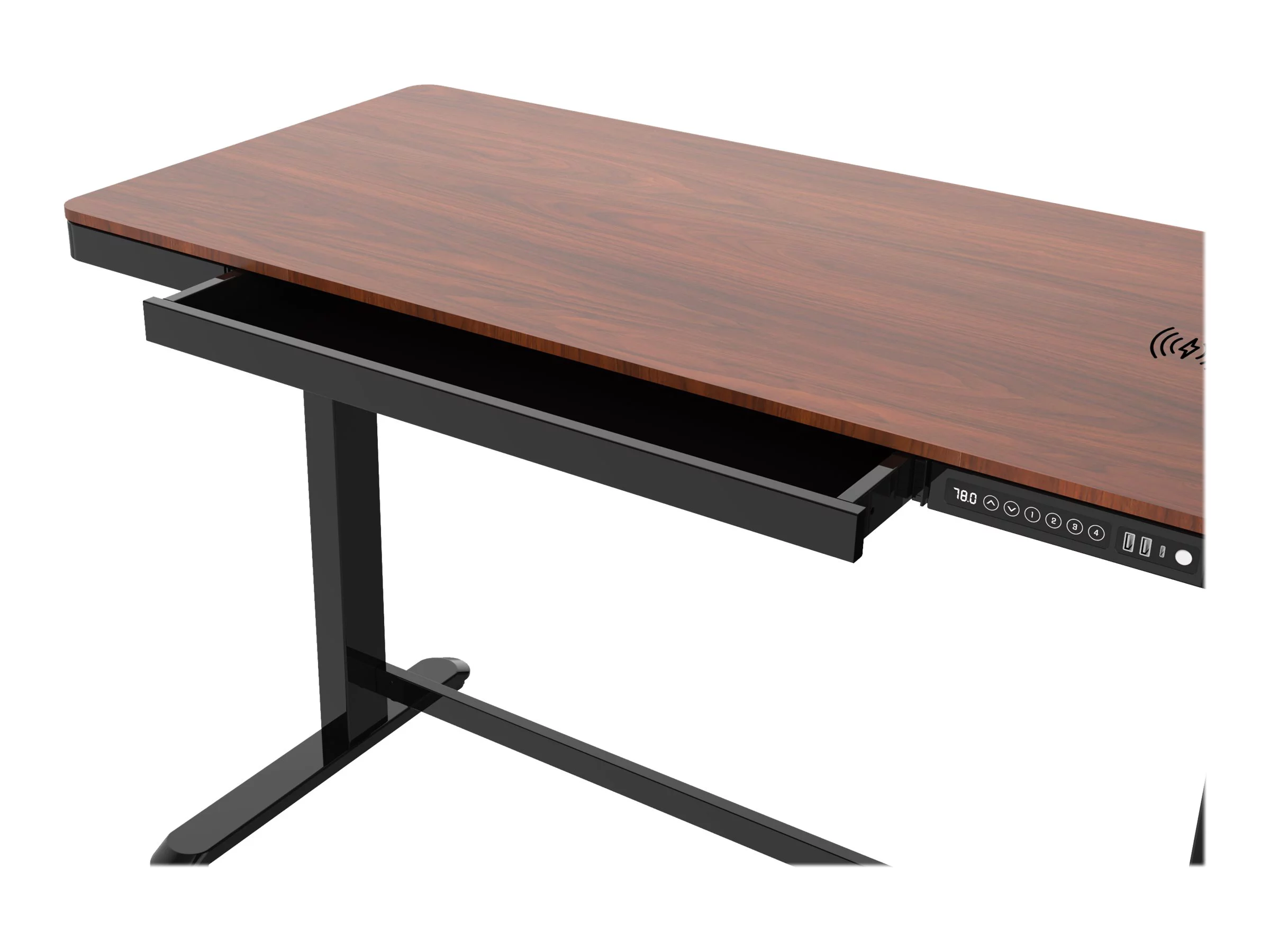 Koble Juno - Sit/standing desk - electric height adjustment - walnut