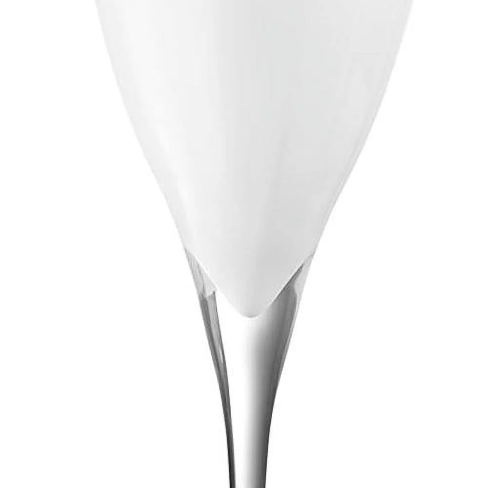 Toasting Flute Glass - Champagne - Flutes - Set Of 6 Crystal Glasses - Wedding Toasting Flutes - White - 11 Oz Made In Europe