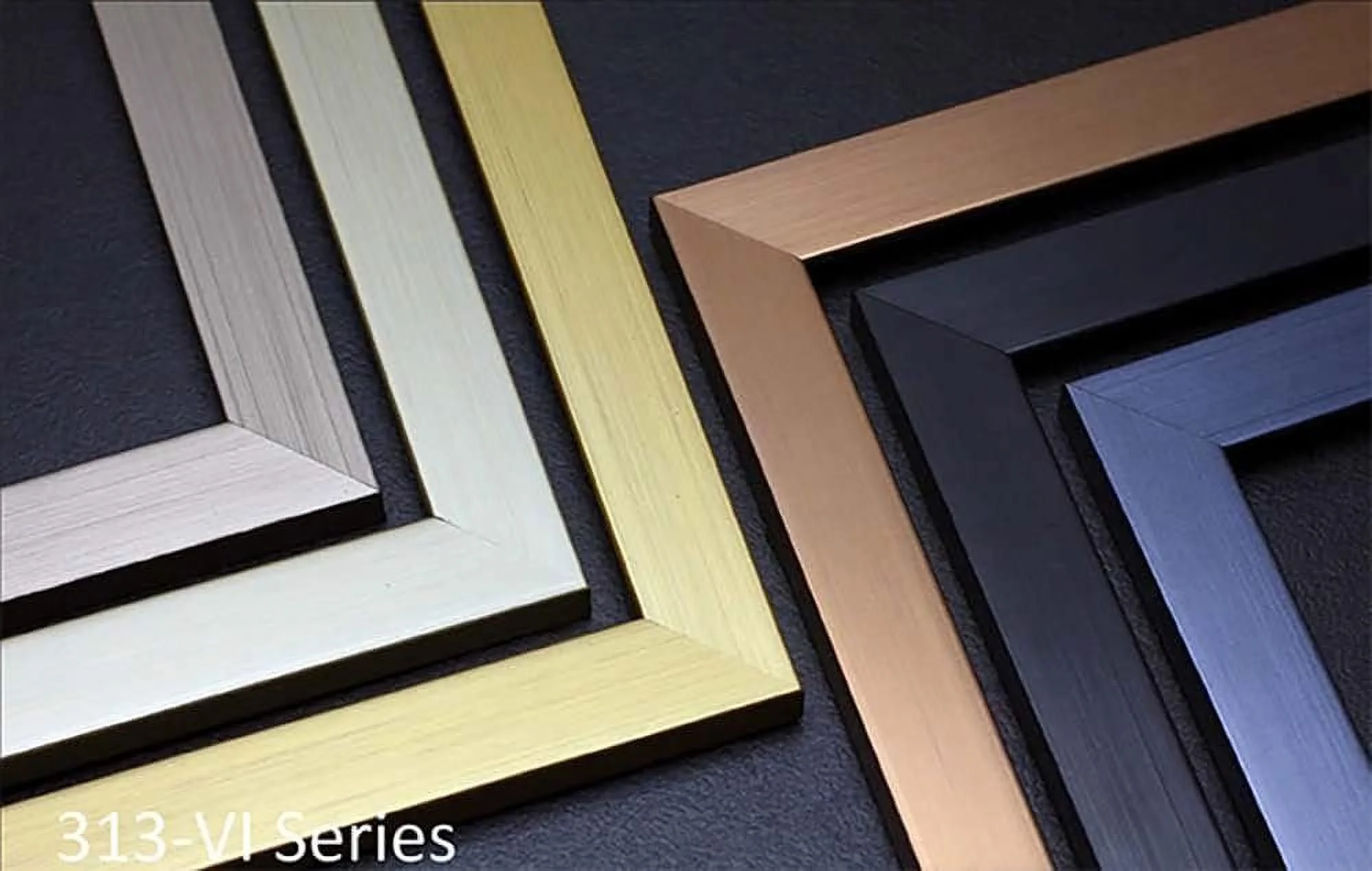 Picture Frames Set of 2. 1-1/8" Polystyrene Modern Black 20x24 Wholesaleartsframes-com 313-VI Series Made in USA