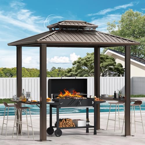 Hoteel 6x8ft Hardtop Grill Gazebo