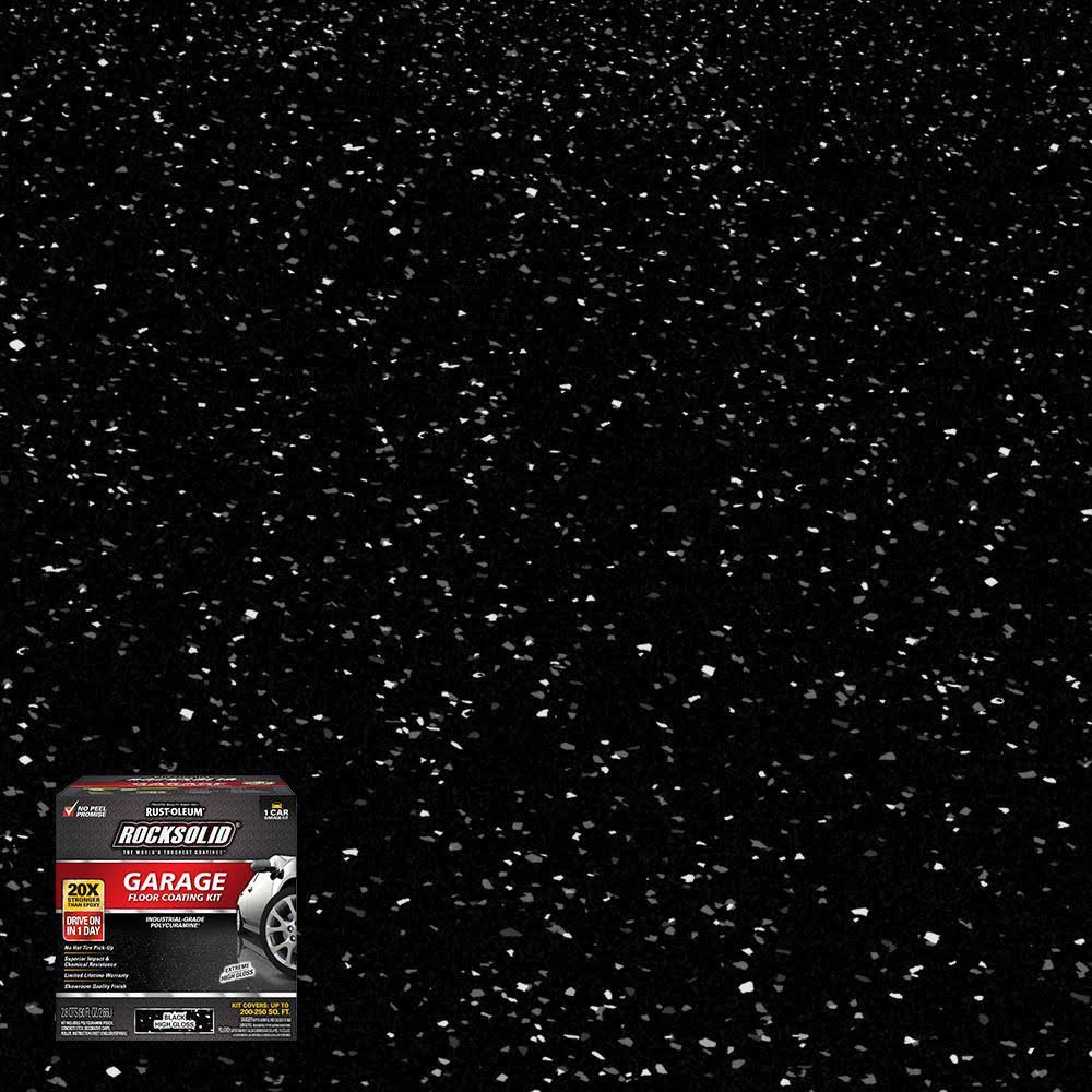 RockSolid 90 oz. Black Polycuramine 1 Car Garage Floor Kit (2 Pack)