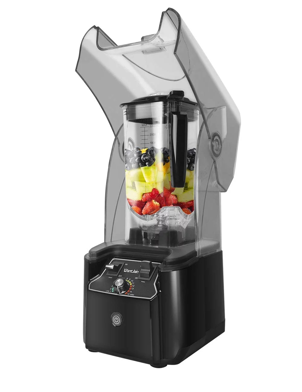 WantJoin Professional Commercial Blender, 2200W Quiet Shield Blender with Sound Enclosure