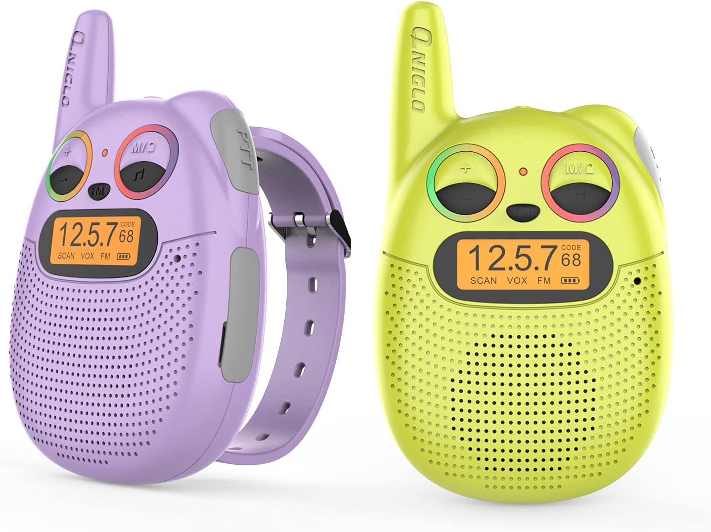 QNIGLO Rechargeable Kids Walkie Talkies, 22 Channel FRS Long Range Walkie Talkies for Kids Toys Gift, Adults Outdoor Camping, Hiking, Cruising