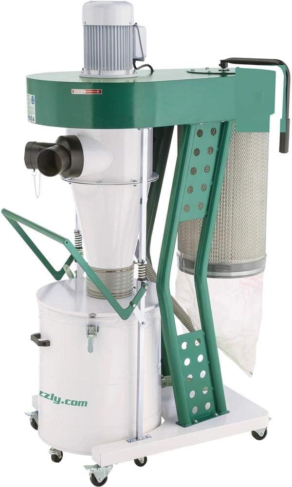 Grizzly Industrial G0860-1-1/2 HP Portable Cyclone Dust Collector