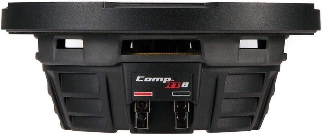 Kicker 8 Inch Dual 600 Watt CompRT 2 Ohm Shallow Slim Car Subwoofer | 43CWRT82