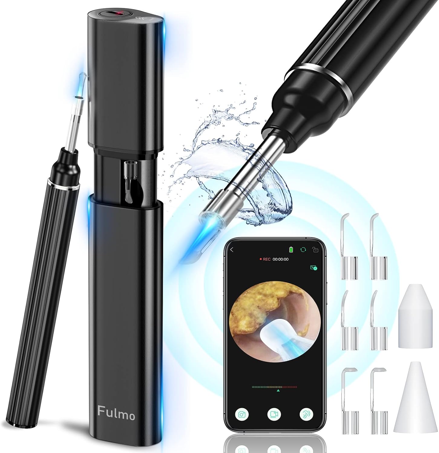 [ 2022 Latest] Ear Wax Removal Endoscope, Aviation Aluminum Earwax Removal Tool Camera, Earwax Endoscope Cleaner with Storage Case