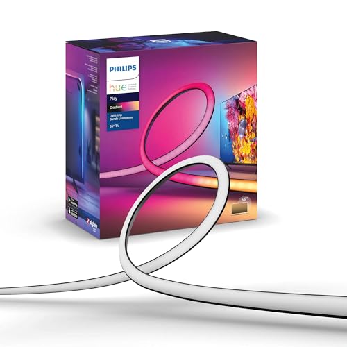 Philips Hue Play Gradient 65" Smart TV Light Strip, Flowing Color-Changing LED Strip Lights, Multicolor TV Backlight Sync with Music and Gaming