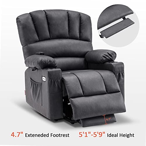 MCombo Oversized Power Lift Recliner Chair for Elderly, Lift Chair with Heat and Massage, Lift Recliner for Big and Tall, Cup Holders