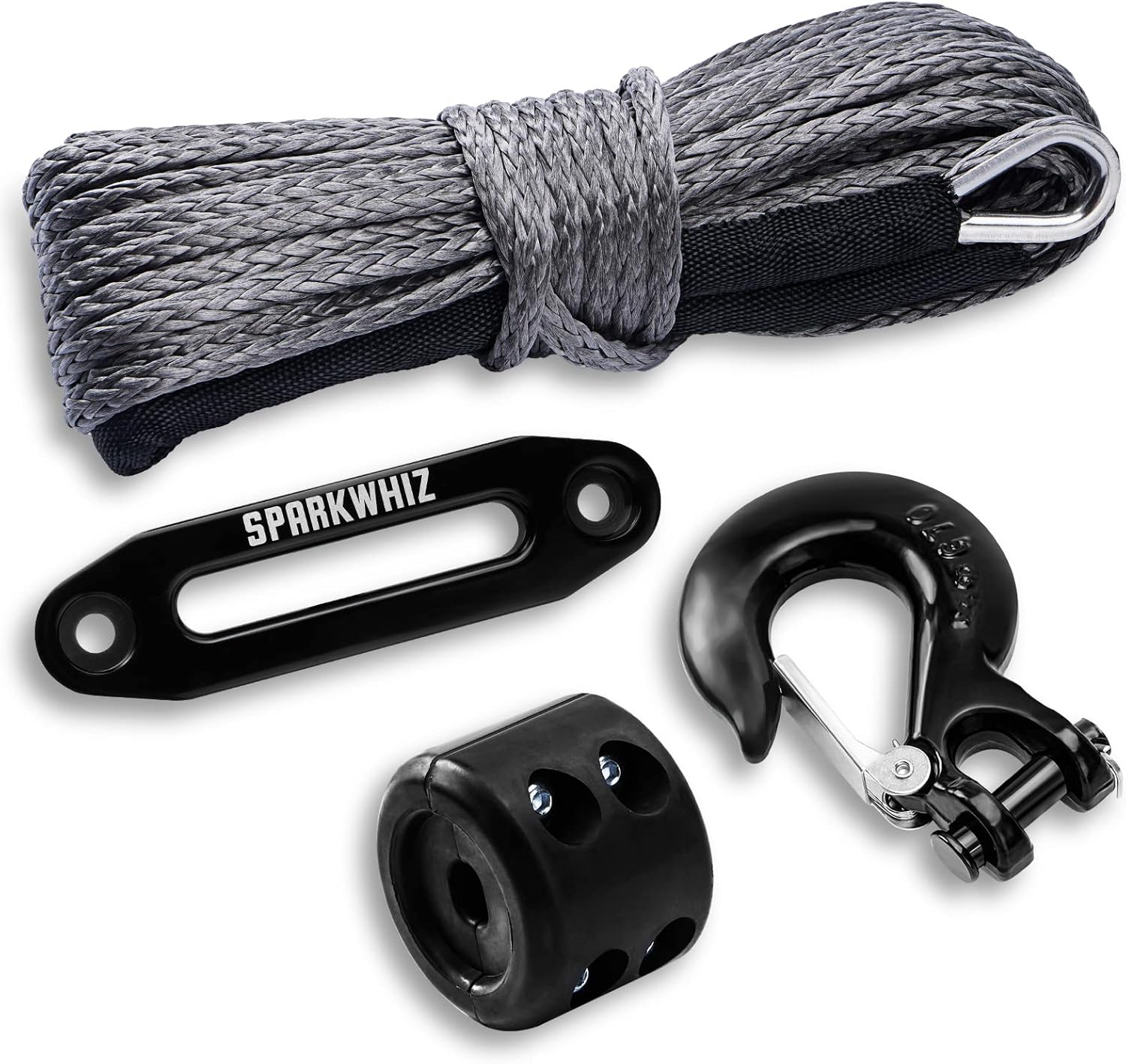 SPARKWHIZ Synthetic Winch Rope Kit
