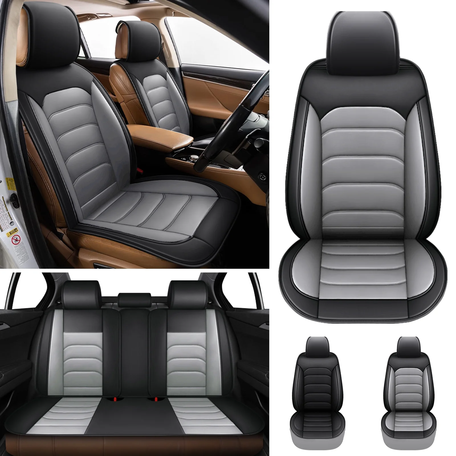 5 Seats For 2000-2024 Nissan Rogue Xterra Sentra Car Seat Cover Faux Leatherette Automotive Seat Covers Interior Accessories For Nissan Altima Sentra