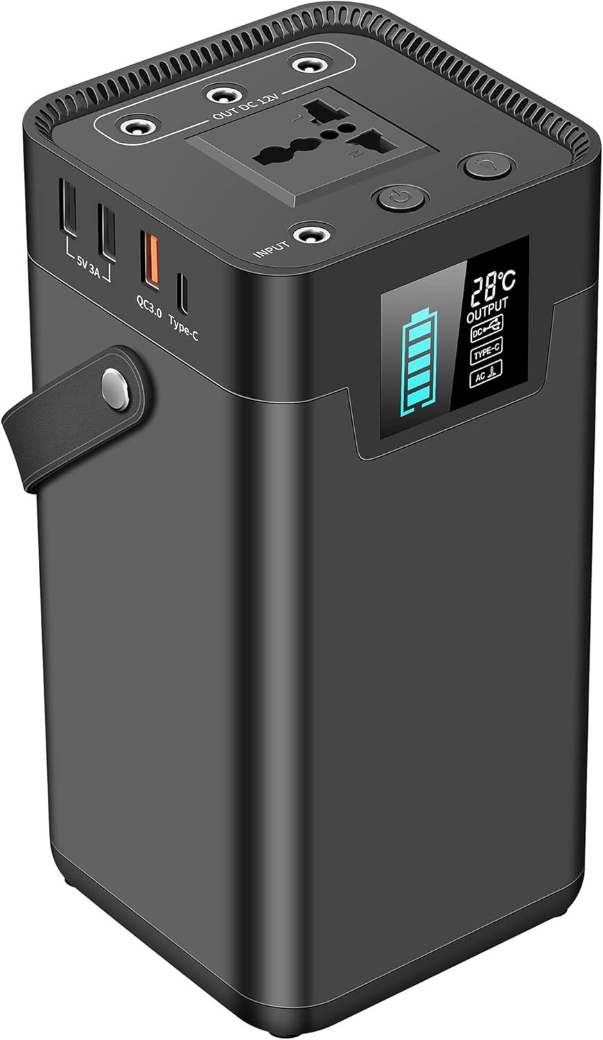 Portable Power Station 250W KOYOT Solar Generator 62400mAh (Solar Panel Not Included）Portable Battery With 110V AC Outlet/3 DC Ports/4 USB Ports For
