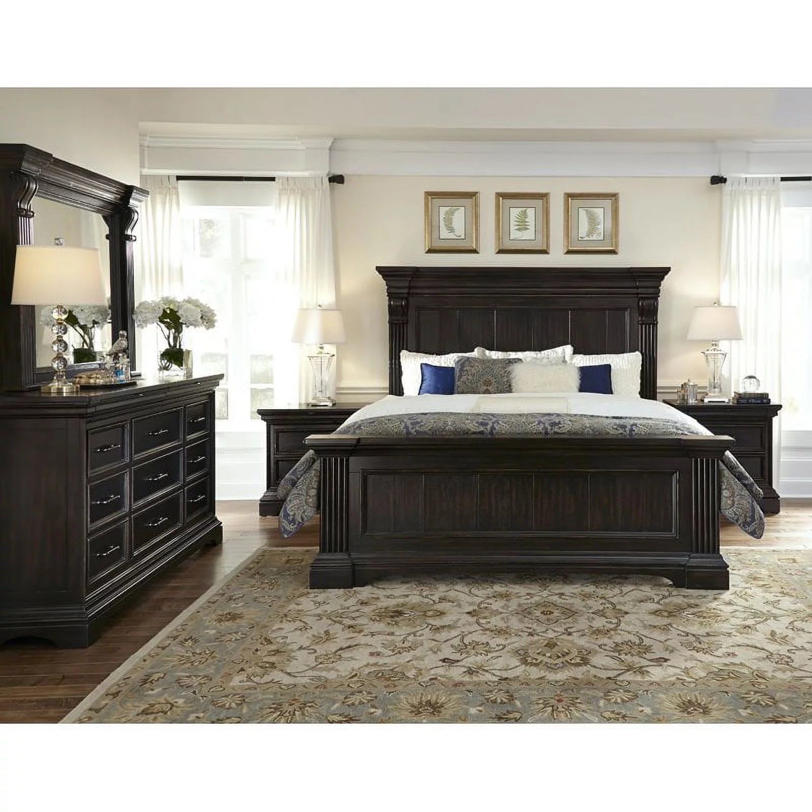Caldwell 11 Drawer Wood Dresser in Deep Brown by Pulaski Furniture