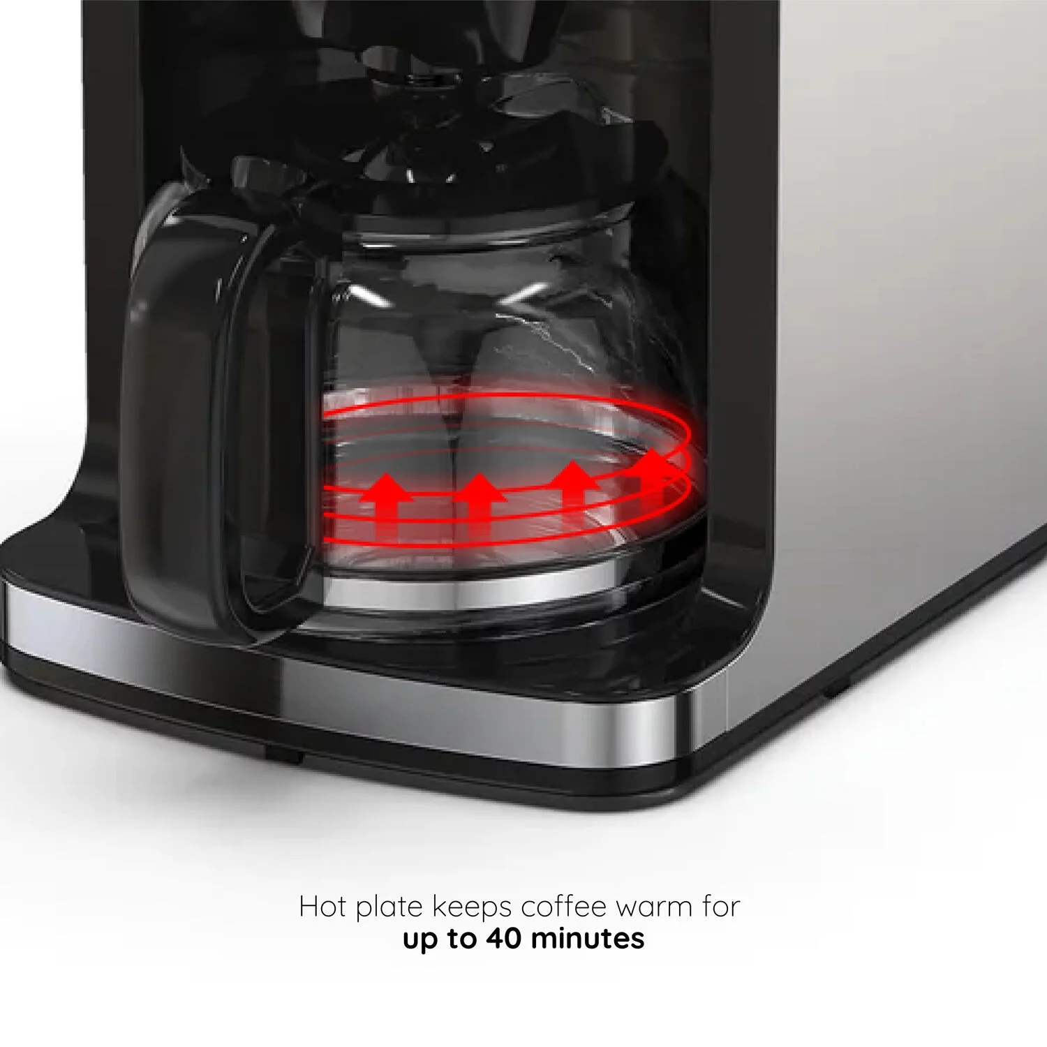 Smarter Brand iCoffee Brew Coffee Maker with Built-in Grinder and Smarter App, Red, New