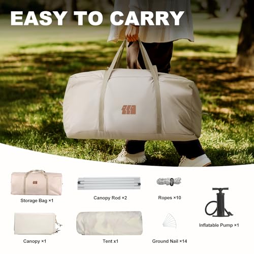 Inflatable Tents for Camping, Large Blow Up Tents for Camping Easy Set Up