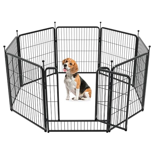 FXW Rollick Dog Playpen for Yard, RV Camping, 32 inch 16 Panels for Small and Medium Dogs│Patented