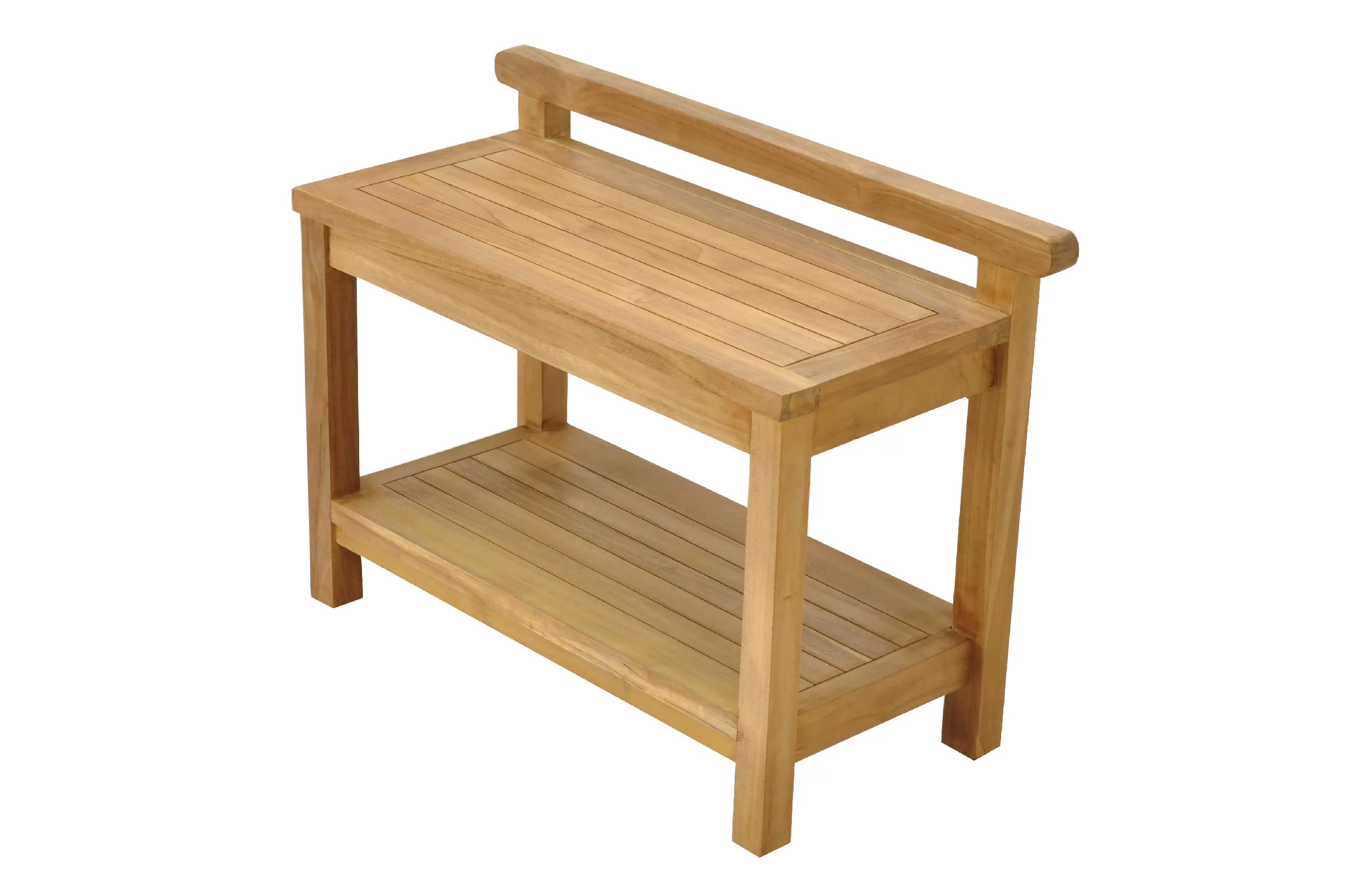Grade-A Teak Wood Hamburg Shower Seat 30" Outdoor Patio Stool Bench