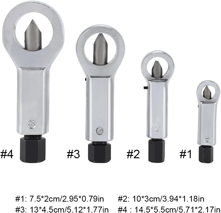Heavy Duty Nut Splitter Broken Damaged Corroded Stuck Screw Nut Removal Splitting Tools(#5) Pack of 2