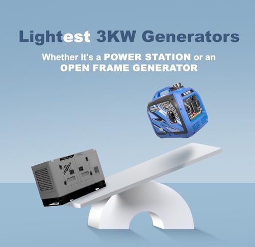 DK 5000W Gas Inverter Generator, Electric Start, 120V 240V Full Power Output, Dual or Tri-fuel Conversion Possible, Wheel & Handle Kit