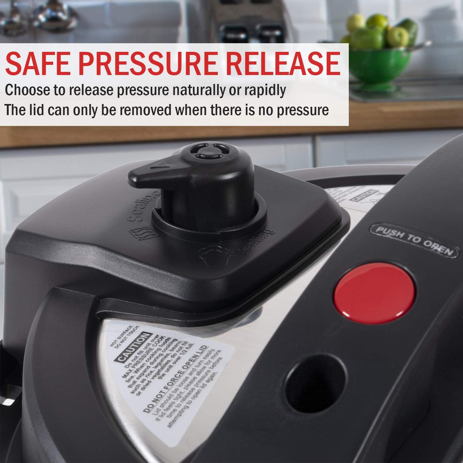 Thomson TFPC607 9-in-1 Pressure Cooker and Air Fryer with Dual Lid, Slow Cooker and More, Digital Touch Display, 6.5 QT Capacity