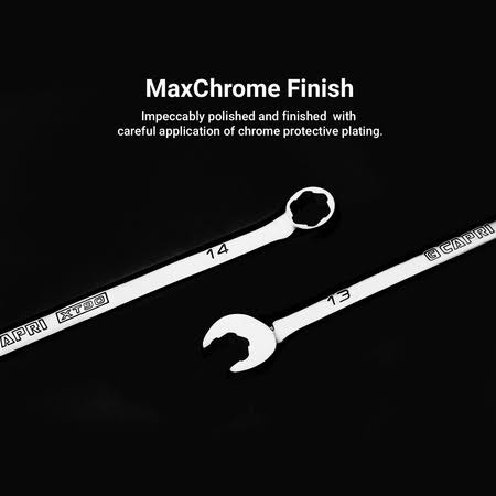 Capri Tools WaveDrive Pro SAE Combination Wrench Set for Regular and Rounded Bolts (8-Piece)