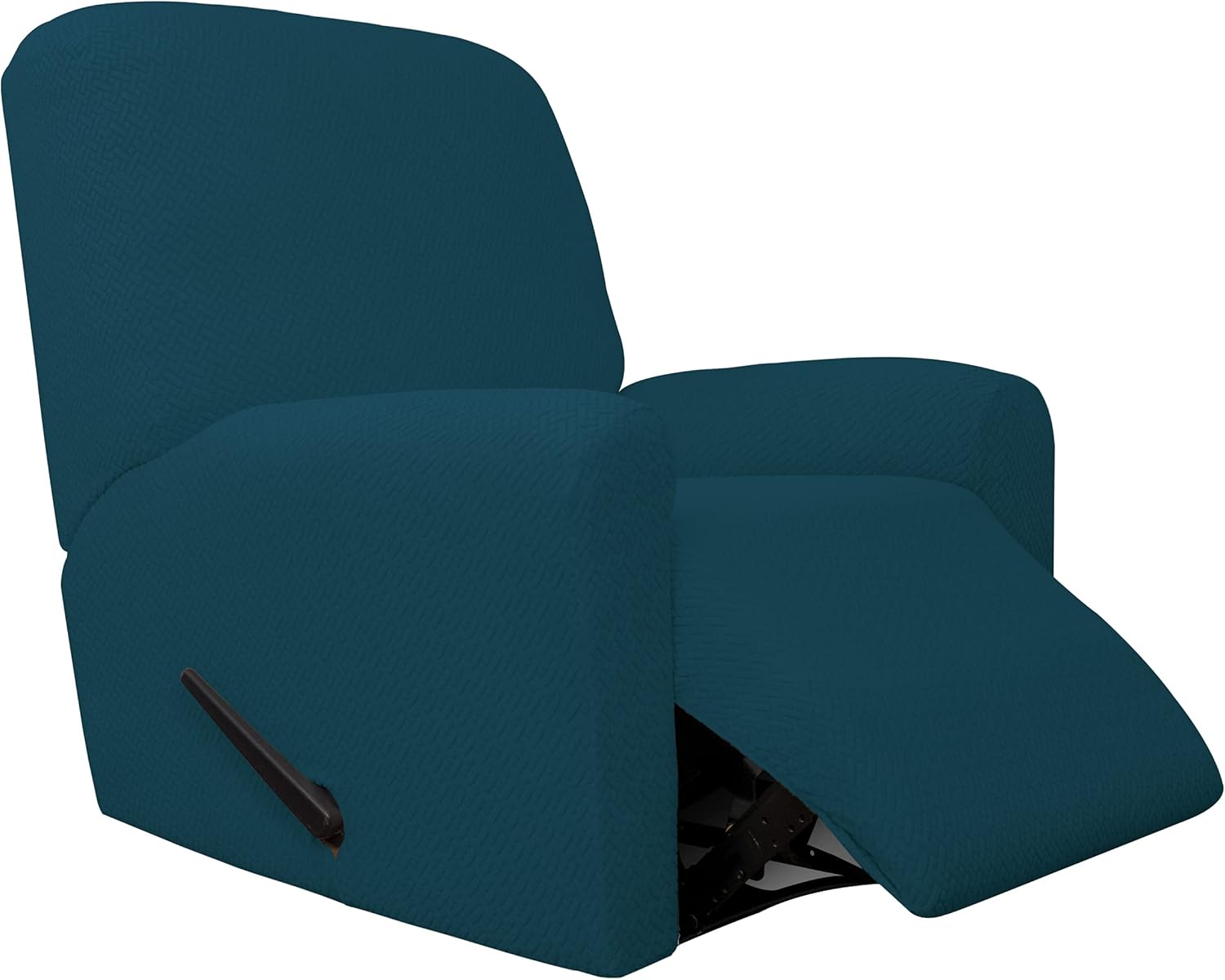 Easy-Going Stretch Jacquard Recliner Couch Cover, 4-Piece Soft Sofa Cover, Sofa Slipcover with Elastic Loop, Washable Furniture Protector for Kids