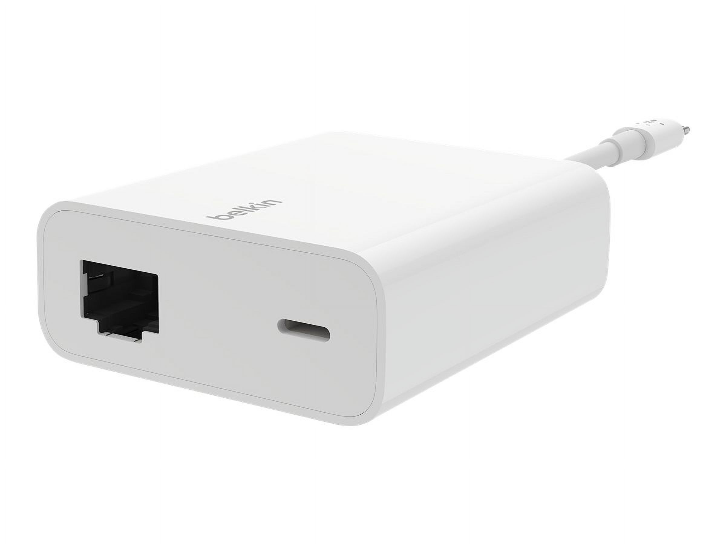 Belkin - Network adapter - Lightning - Gigabit Ethernet (PoE) x 1 - for Apple 10.5-inch iPad Pro; 12.9-inch iPad Pro; 9.7-inch iPad