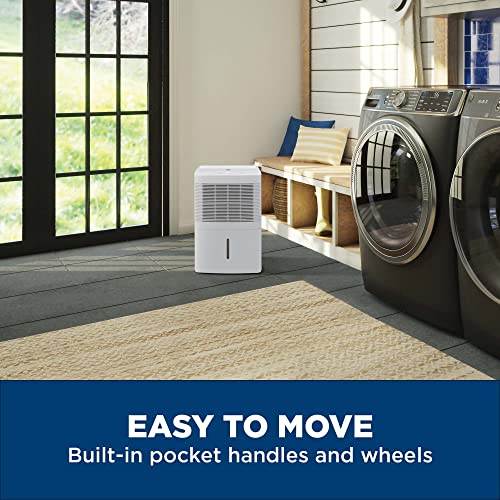 GE Energy Star Portable Dehumidifier 35 Pint, Perfect for Bedroom, Basement & Garage or Rooms up to 3000 Sq Ft, Ideal for High Humidity Areas