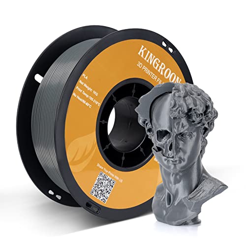 Kingroon PLA 3D Printer Filament, 12Rolls, Dimensional Accuracy +/- 0.03 mm, 12kg Spool(26.4lbs)